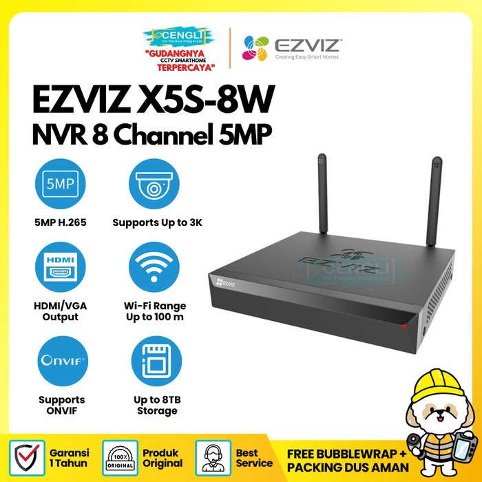 NVR Ezviz Wireless 8 Channel by Hikvision NVR X5C-8CH