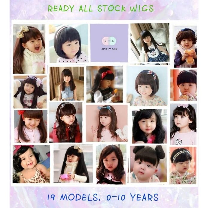 WIG RAMBUT PALSU BAYI USIA 6 BULAN-5 TAHUN & WIG ANAK CEWEK USIA 5