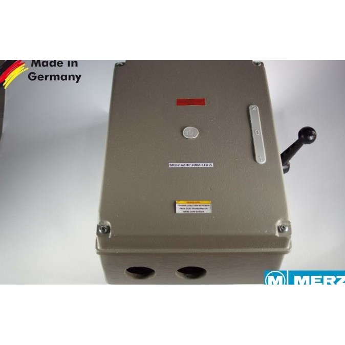 sale merz gz 200a/4p buatan jerman (std a) cos/ohm saklar/handle genset