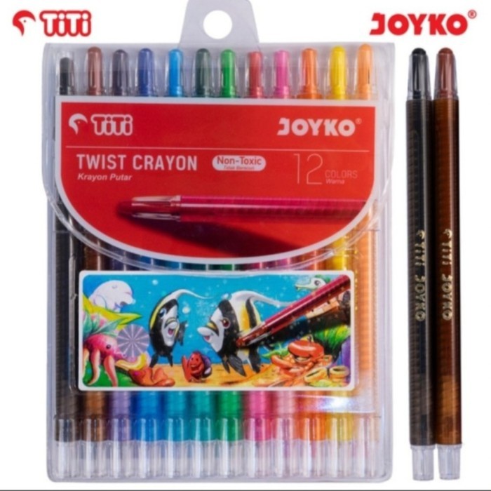 

(12 Set) Crayon Putar Joyko 12 Warna