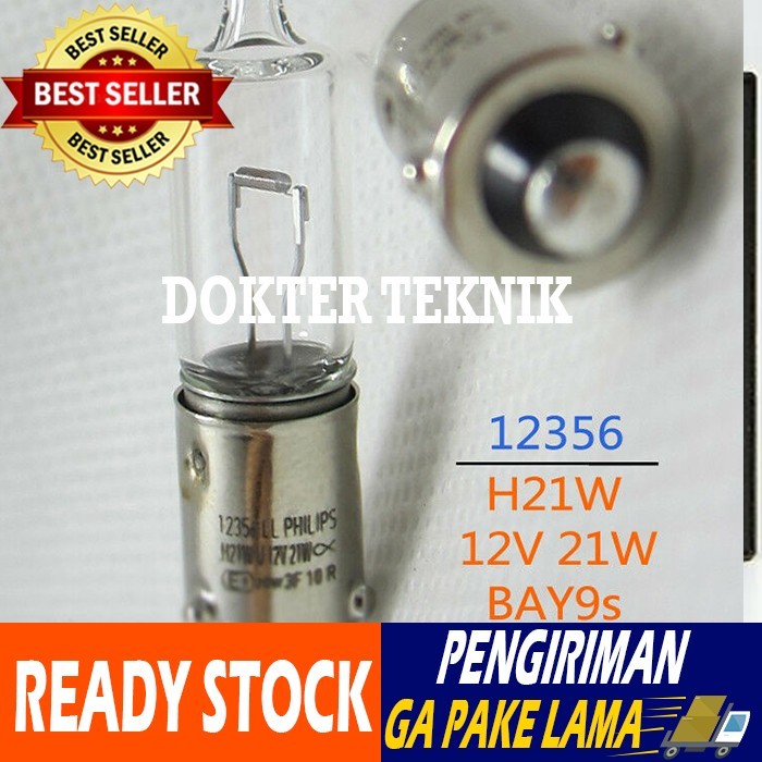 Car Steering Light Bulb Philips Fsl 1Pc H21W 12V 21W 12356 64136