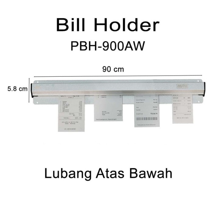 

TERBARU - MUTU Penjepit Kertas Cafe Order / Bill Holder / Paper Rail PBH-900AW