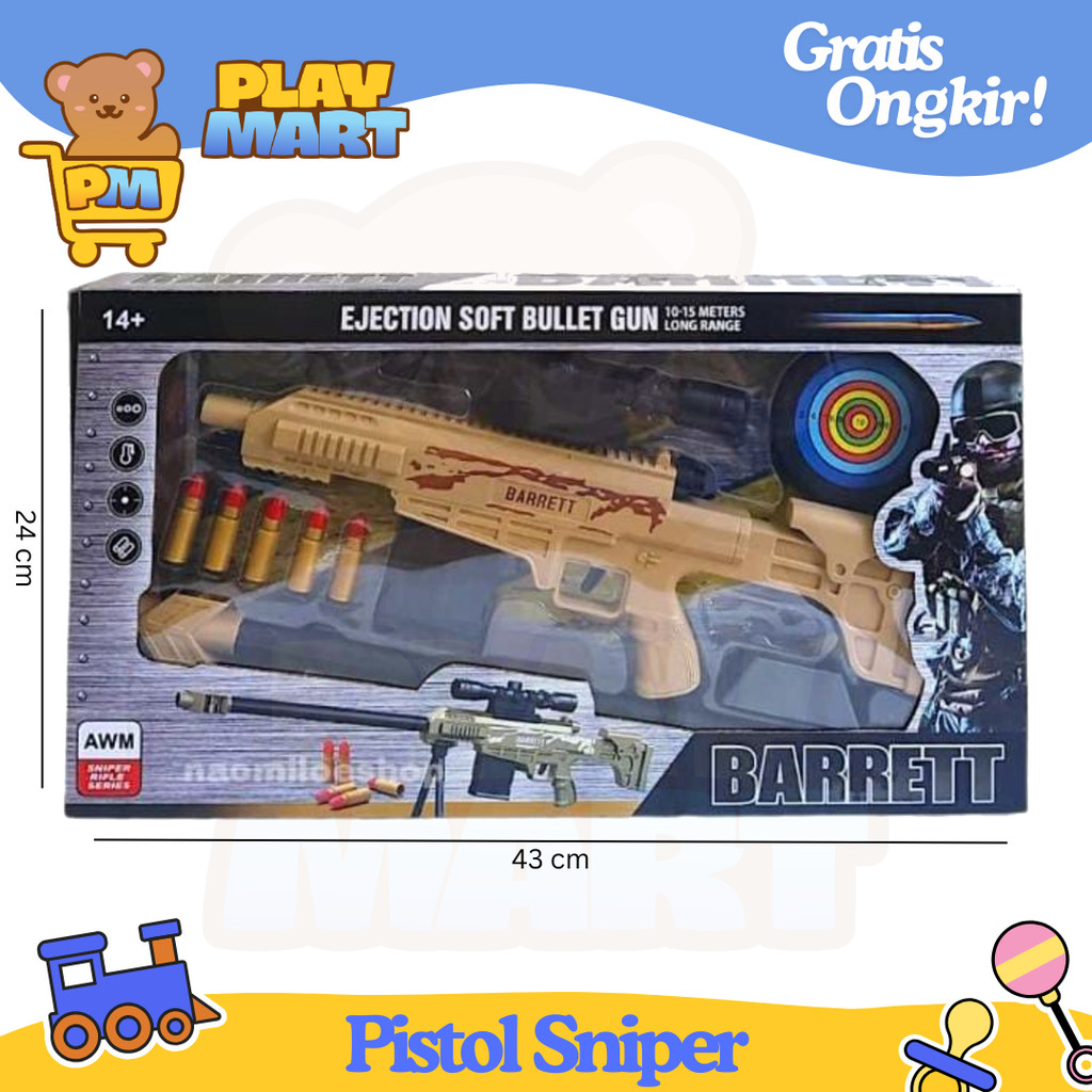 Mainan Anak Pistol Sniper Mainan Anak Tembak-Tembakan Sniper