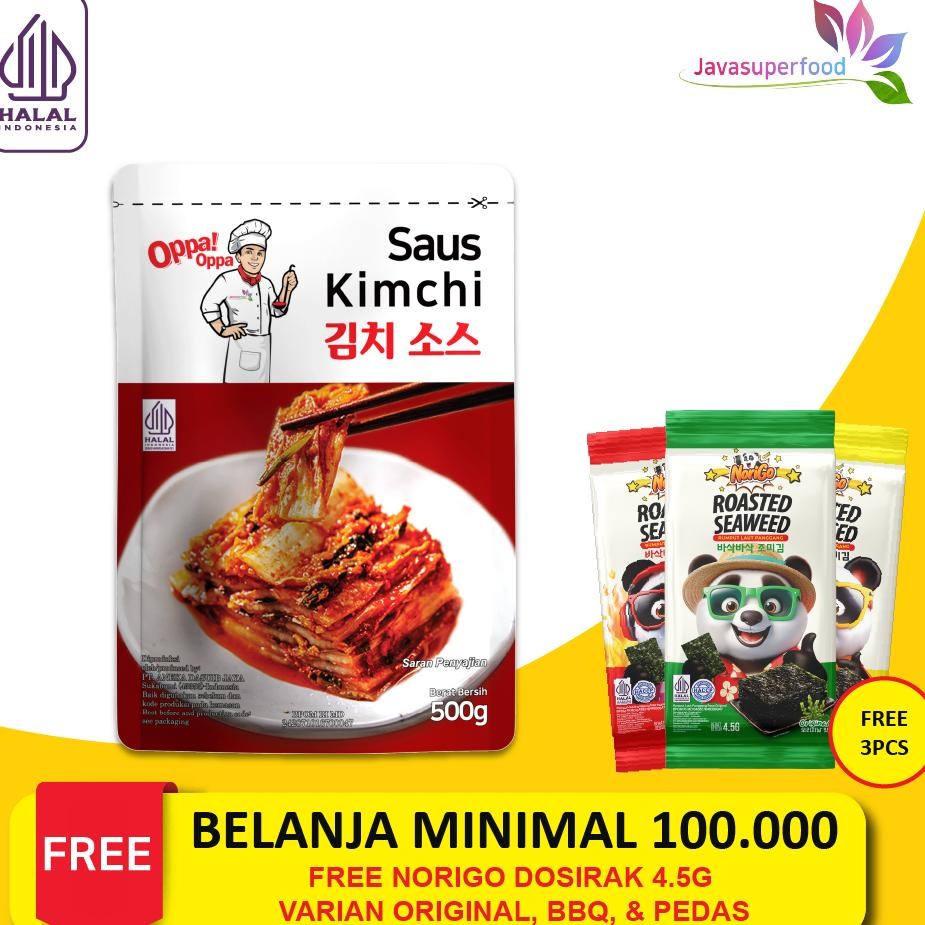 

Saus Instan Saus Kimchi Korea 500G/ Sauce Kimchi Korea Saus Oppa!Oppa