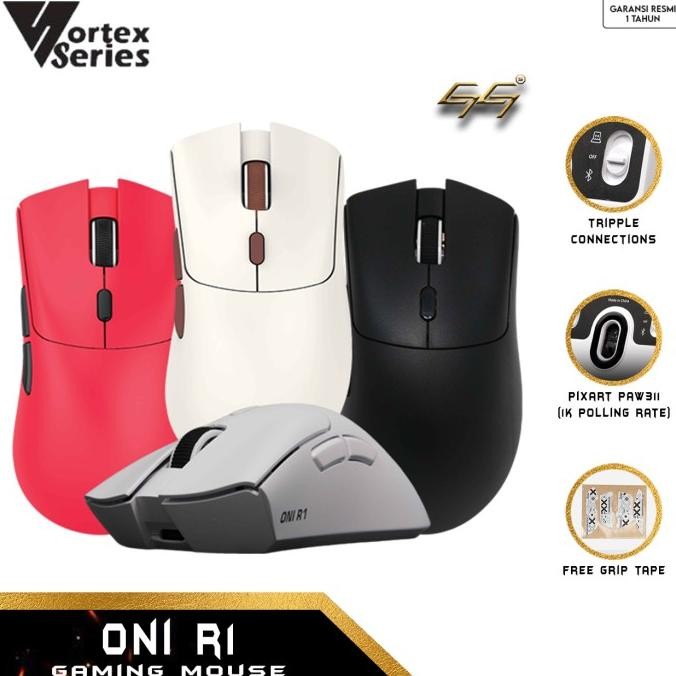 BEBAS ONGKIR - VortexSeries ONI R1 Vortex ONI R1 ONI R-1 ONI R 1 Mouse Gaming Wireless Ergonomic Lig