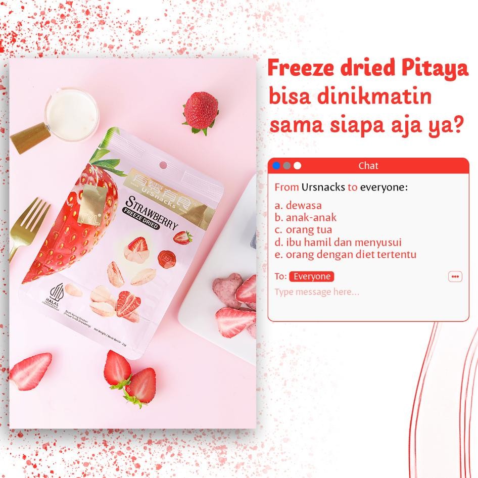 

Ursnas Bundle Of 2 - Freeze Dried Keripik Sehat 2Pcs Strawberry 22Gr - Sna Keripik Buah Halal Bpom