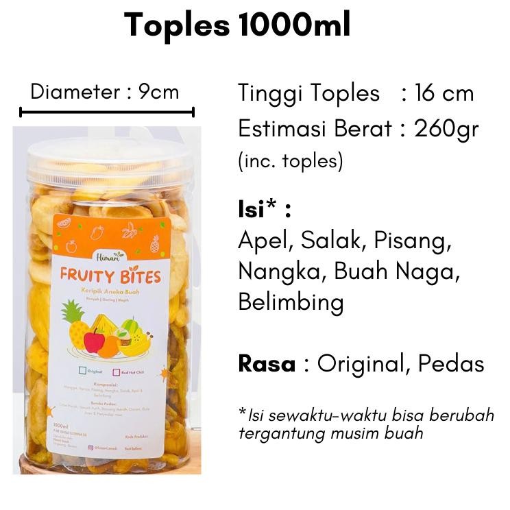 

Himari Fruity Bites Keripik Aneka Buah Kering X Produk Lokal