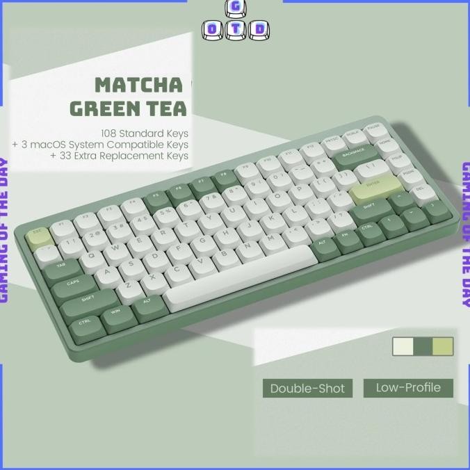 TERLARIS - Low Profile Keycaps for Mac Windows | Matcha Keycaps | Normcore Keycaps | Skyline Keycaps