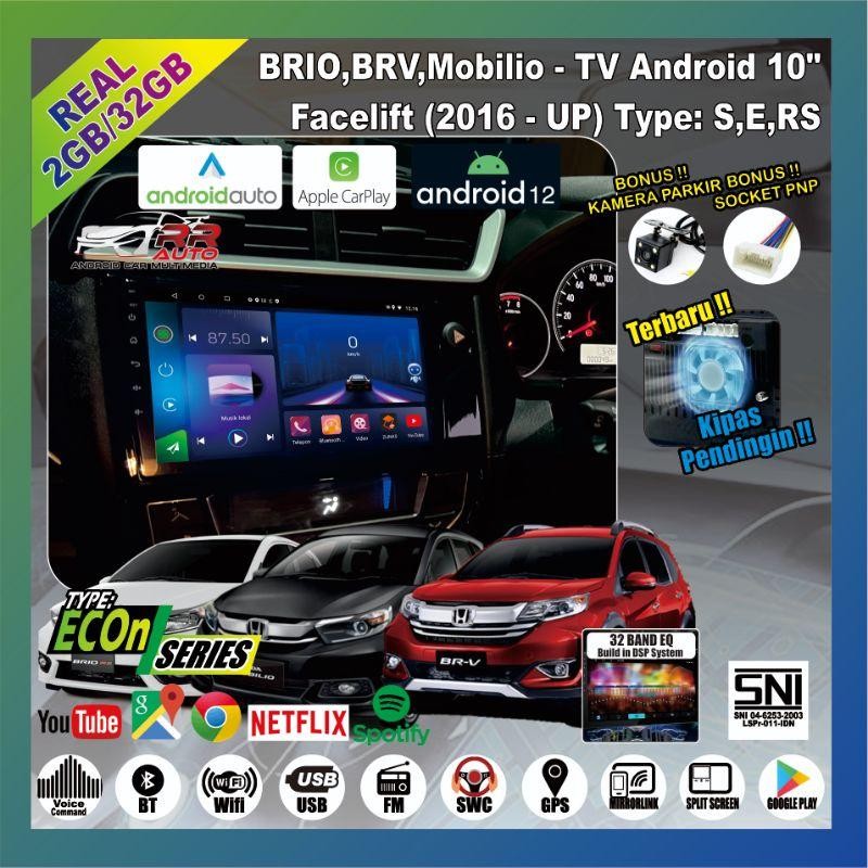Brio Brv Mobilio 2016-2022 | Tape Tv Mobil,Headunit Android Os 11-12,2/32Gb,Apple Carplay,Androidaut
