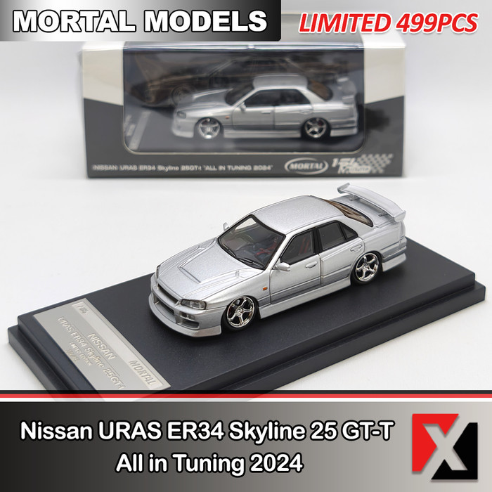 MORTAL Nissan URAS ER34 Skyline 25GT-T All in Tuning 2024 Rear Wing Silver