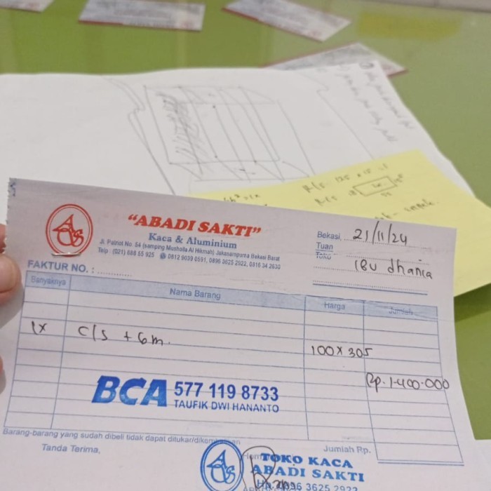

pemesanan cermin5mm ibu dhania