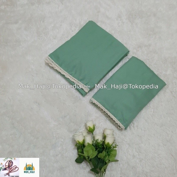 Promo MUKENA ANAK TANGGUNG SHEILA BALI POLOS RENDA - Hijau Lumut DW131