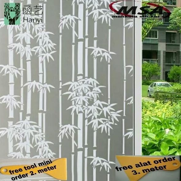 Terlaris Sticker/Sandblast/Kaca Film/Stiker Motif Bambu