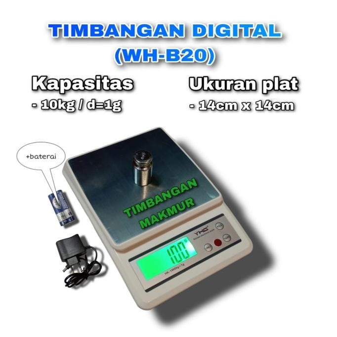 Timbangan Dapur Timbangan Kopi Digital Murah Wh-B20 Kap 10Kg X 1G Dinangleic