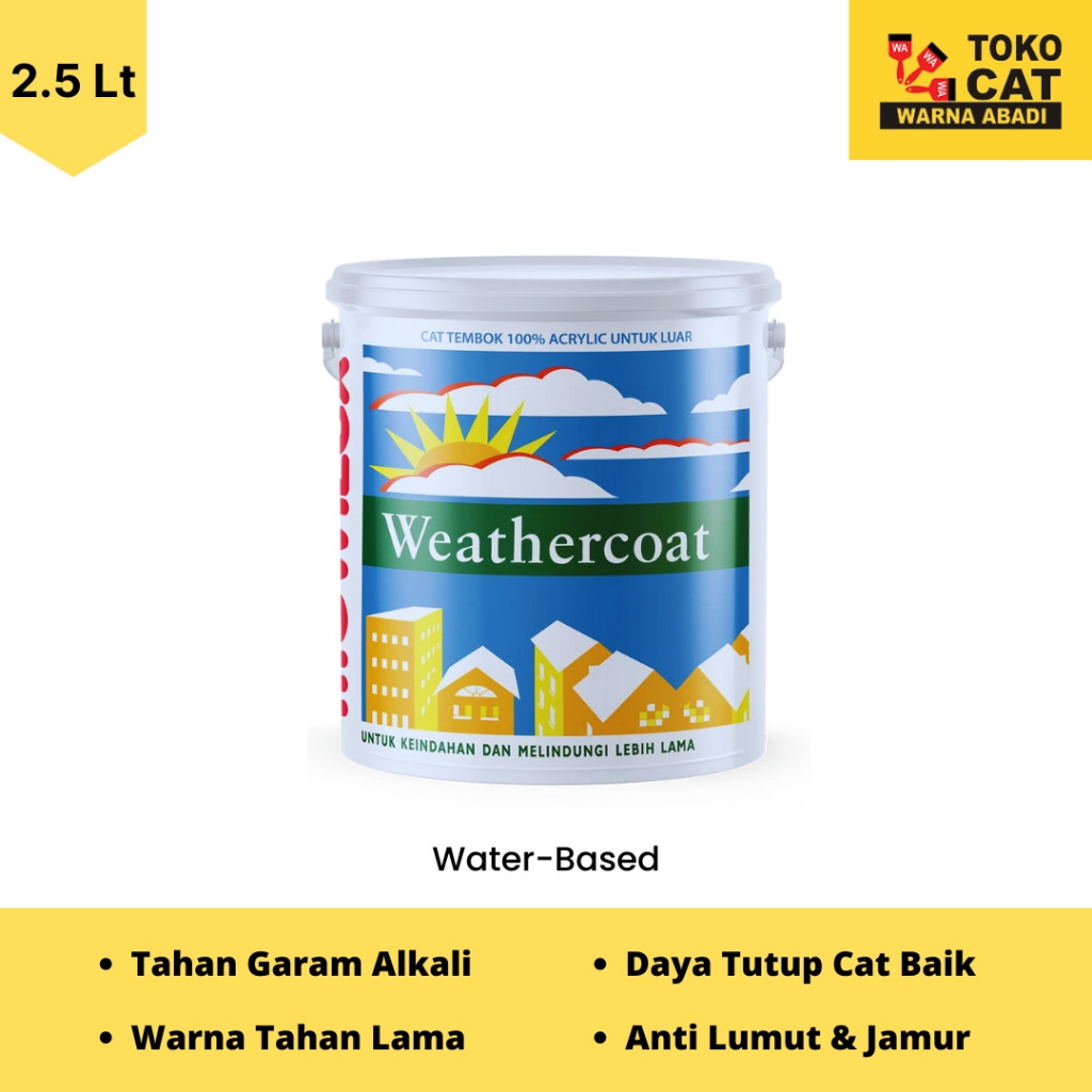RB246 Cat Tembok Exterior Mowilex Weathercoat 20 Liter TERBAIK