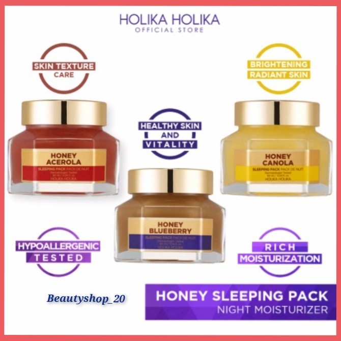 Promo - Holika Holika Honey Sleeping Pack (Masker Wajah New Packaging) Termurah