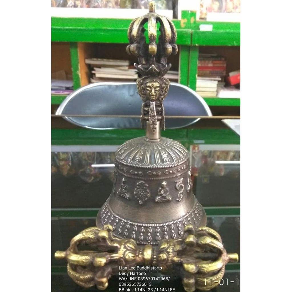 $$$$] dorje bell vajra nepal bahan 7 logam uk 7 inch cingkanglingcu