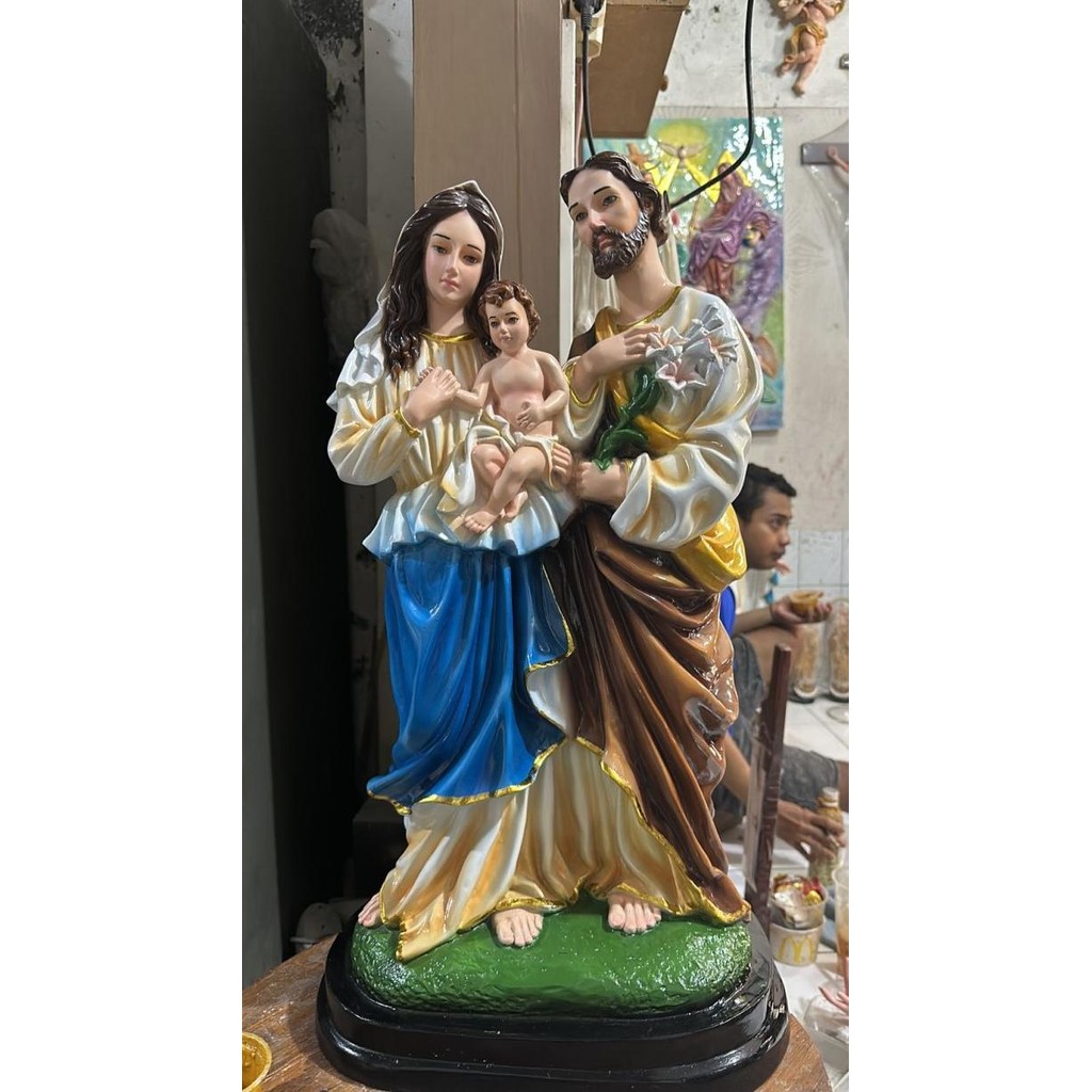 ------] Pajangan Patung Rohani Katolik Keluarga Kudus Berdiri 60cm