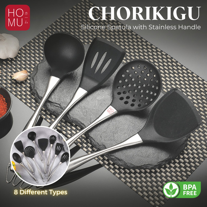 Homu Spatula Sutil Silikon Kitchen Utensil Set Gagang Stainless Bpafre