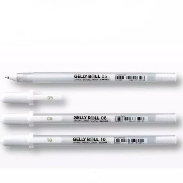 

TERBARU Sakura Gelly Roll White. Pulpen Putih.