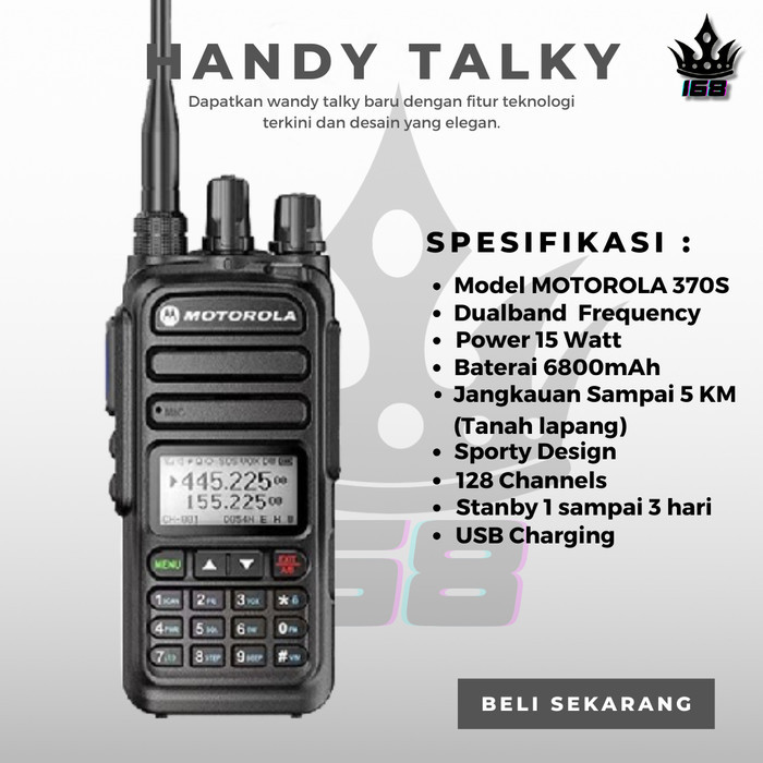 Handy Talkie HT Motorola HX 370s HX370S Dual Band 15 Watt Usb TypeC