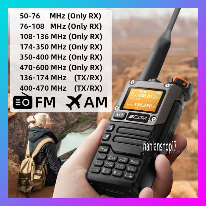 HT SCOM FC9 PRO MULTI AIR BAND HANDY TALKY WALKIE TALKIE ALT SCOM TSSD