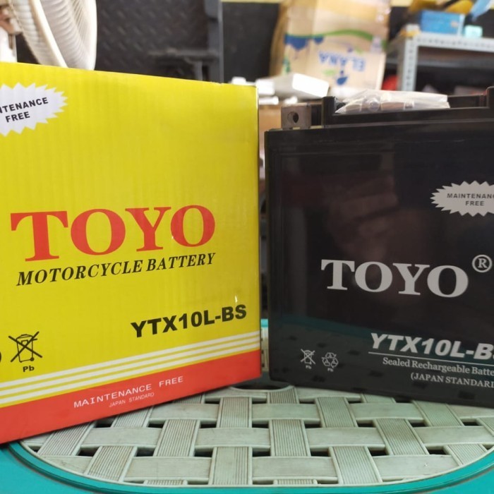 Ready Aki Motor SYM V16 250cc Toyo YTX10L-BS 12V10AH