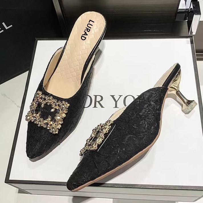 Lurad Sandal Wanita Heels Pretty Is Fashion Lurad Heels Cewek Pesta Mewah Sandal Hang Out Kekinian H