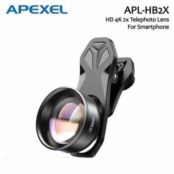 APEXEL Lensa Kamera Smartphone Universal Clip 2X Telephoto Lens