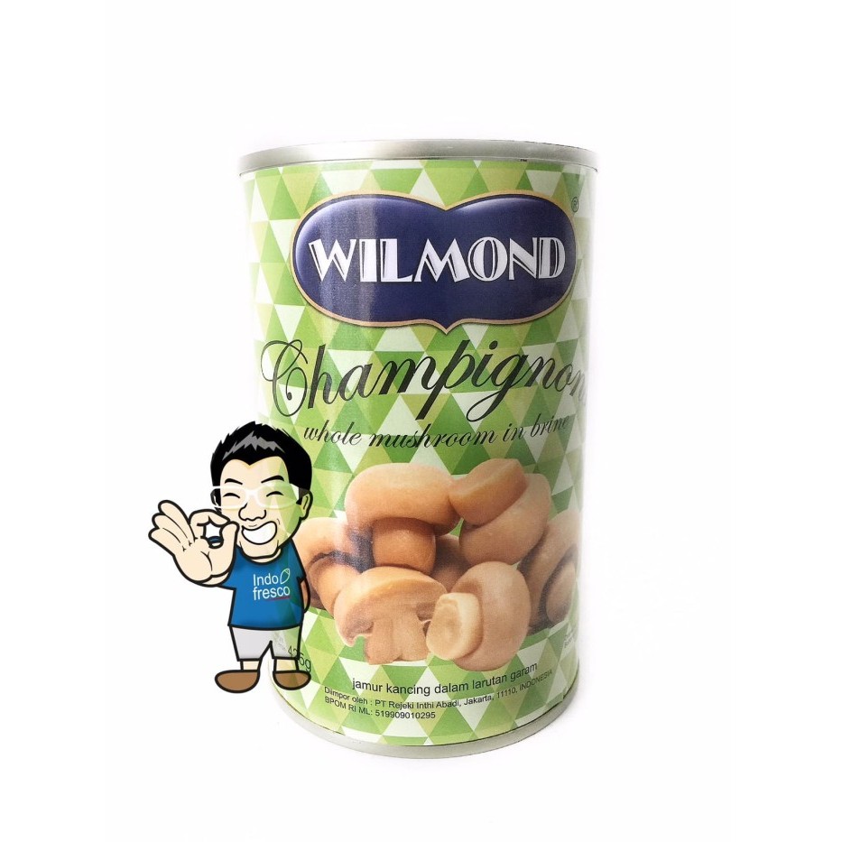 

Ina - Wilmond Champignons Whole Mushroom In Brine Canned- Jamur Kaleng 425G