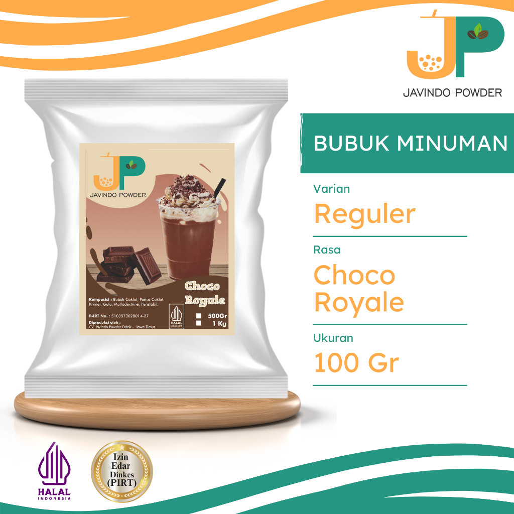 

JAVINDO Bubuk Minuman Reguler Rasa Choco Royale / Cokelat Royal 100 Gr Javindo Powder