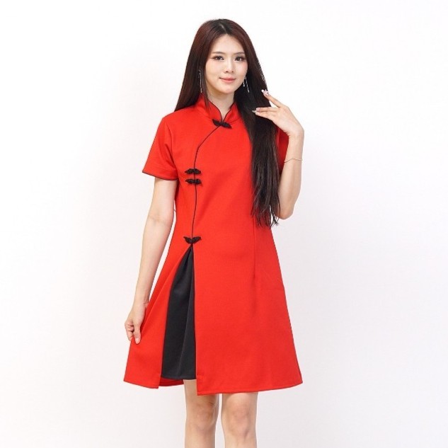 Lellay - Dress Cheongsam Wanita Modern 033