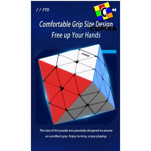 RUBIK DIANSHENG GALAXY FTO MAGNETIC STICKERLESS FACE TURNING OCTAHEDRON MAGNETIK