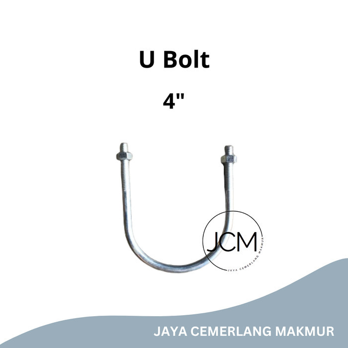 HARGA DISC - U Bolt 4" Inch / Klem U Besi Galvanis 4" / Clamp U Galvanized 4" Inch