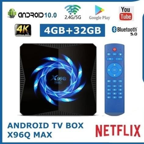 TV BOX X96Q MAX 4GB/32GB 6K ANDROID 10 MIRACAST AIRPLAY BLUETOOTH 5.0