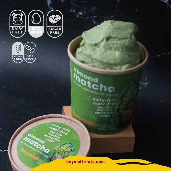 

Beyond Meals Almond Matcha vegan ice cream sugar-free soy-free