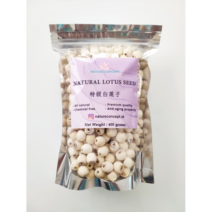 

Lotus Seed Biji Teratai Makanan Diet Sehat Alami Organik 400 Grams