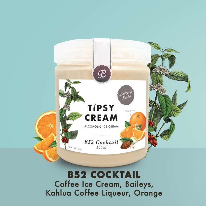 

B52 Cocktail Alcoholic Ice Cream - Tipsy Cream Orange Liqueur Kahlua