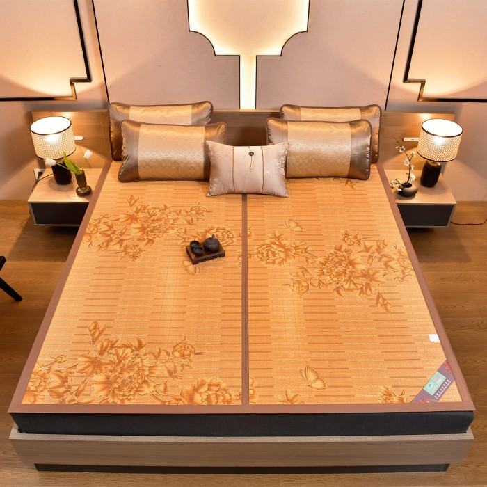 TERLARIS TIKAR Lipat Bambu Premium / Karpet Rotan Alas Lantai Halus Besar (FREE TAS) / Matras Bambu 