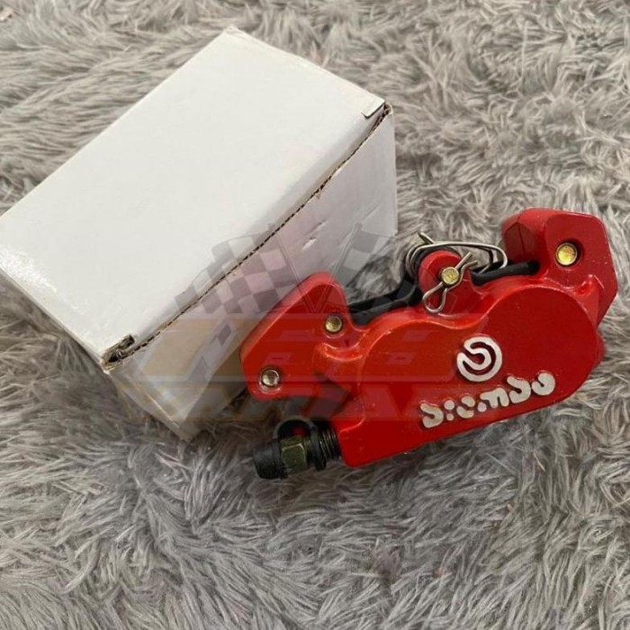 ** Kaliper Brembo Mini Kepala Babi 4 Piston Babet Motor Vario Beat Mio Xeon Klx 150 D-Tracker Satria