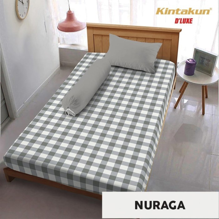 Sprei Kintakun Deluxe - Sprei Small Single 90x200x20 cm Motif Terbaru - Nuraga polos terbaru