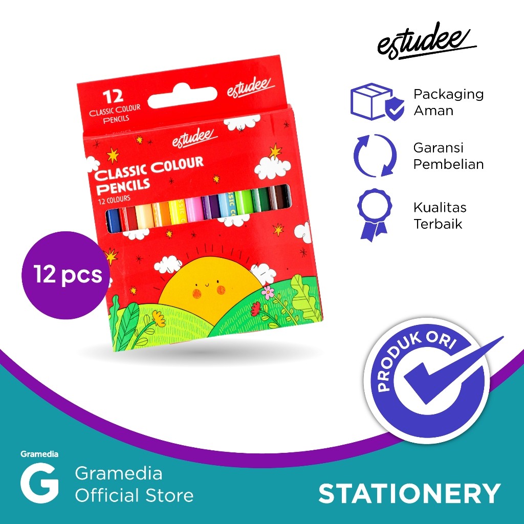 

Estudee Classic Color Pencil 12 Half Lenght EsPcl12Half