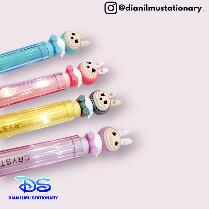 

monggo] bolpoint crystal pen labubu