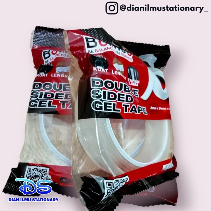 

] double side gel tape borneo 1''