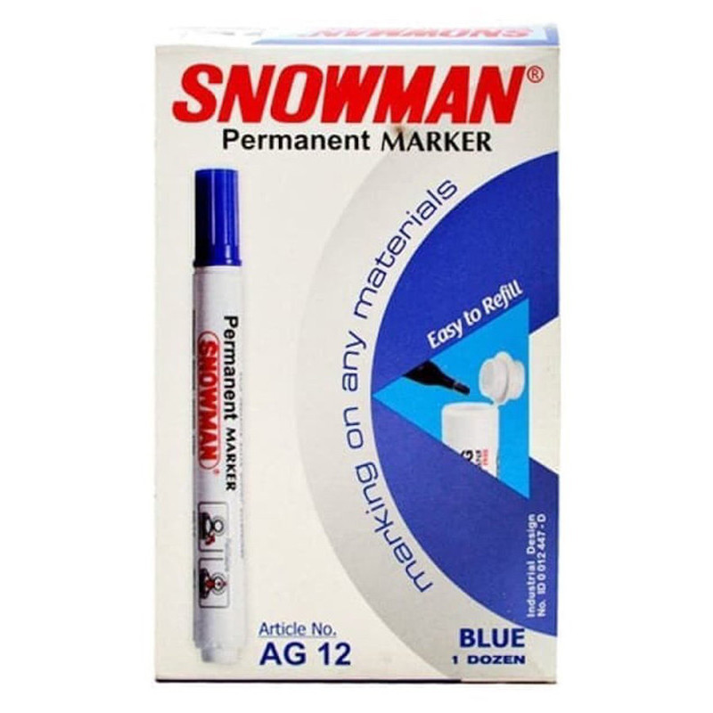 

SnowmanSpidol Papan Tulis Warna Biru