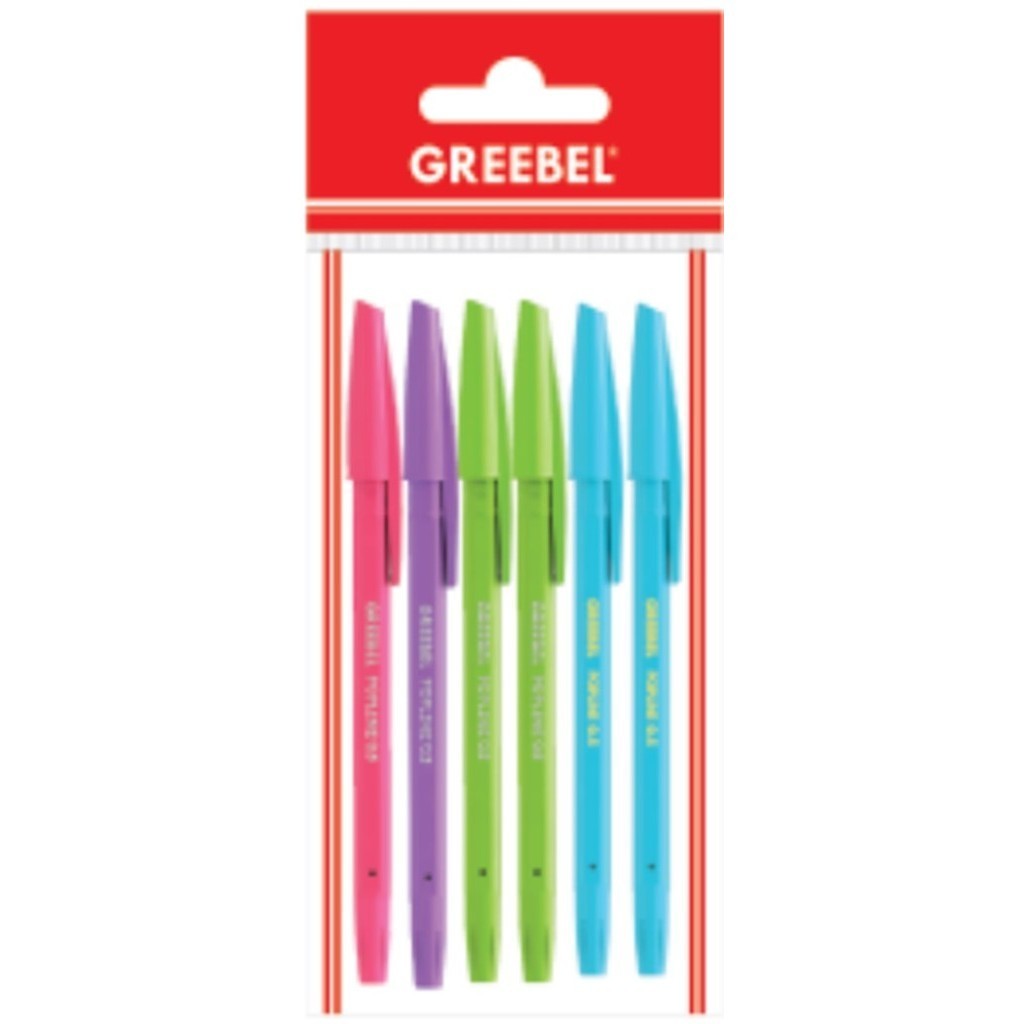 

Greebel Ballpoint Popline Black (6Pcs/Set) Crd