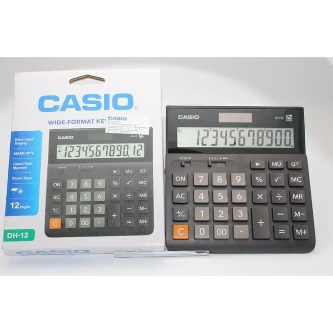 

TERMURAH - Kalkulator Besar Wide Format 12 digit Casio DH-12