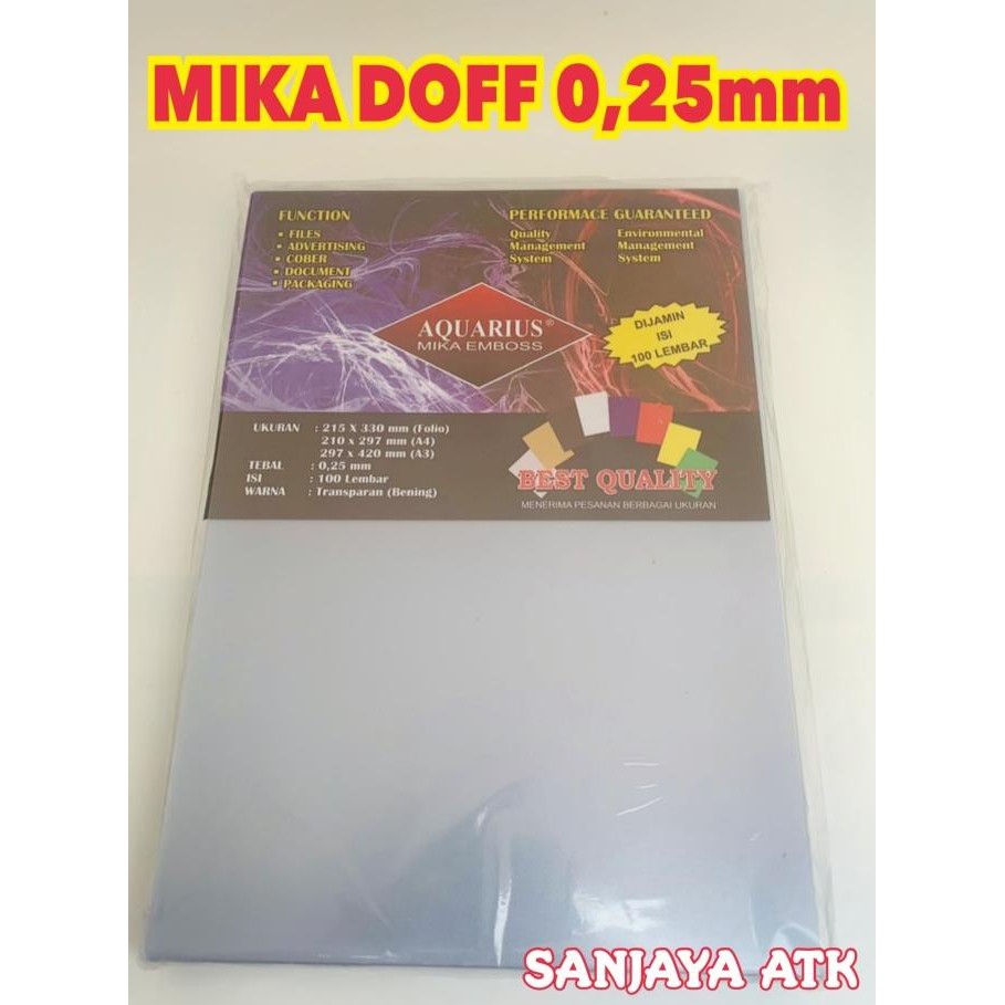 

TERMURAH - Mika Doff/emboss 0.25 Aquarius A4