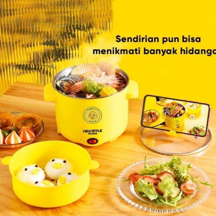Rice Cooker Megicom Mini Penanak Nasi Serbaguna 1 Liter
