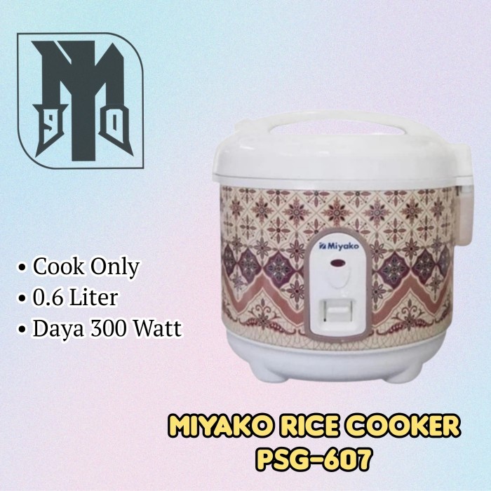 Miyako Rice Cooker Kecil 0.6 L Psg-607 Miyako Mini Rice Cooker